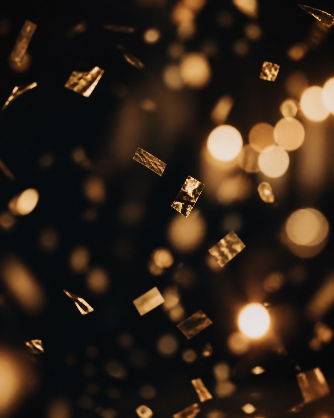 Confetti falling at a celebration