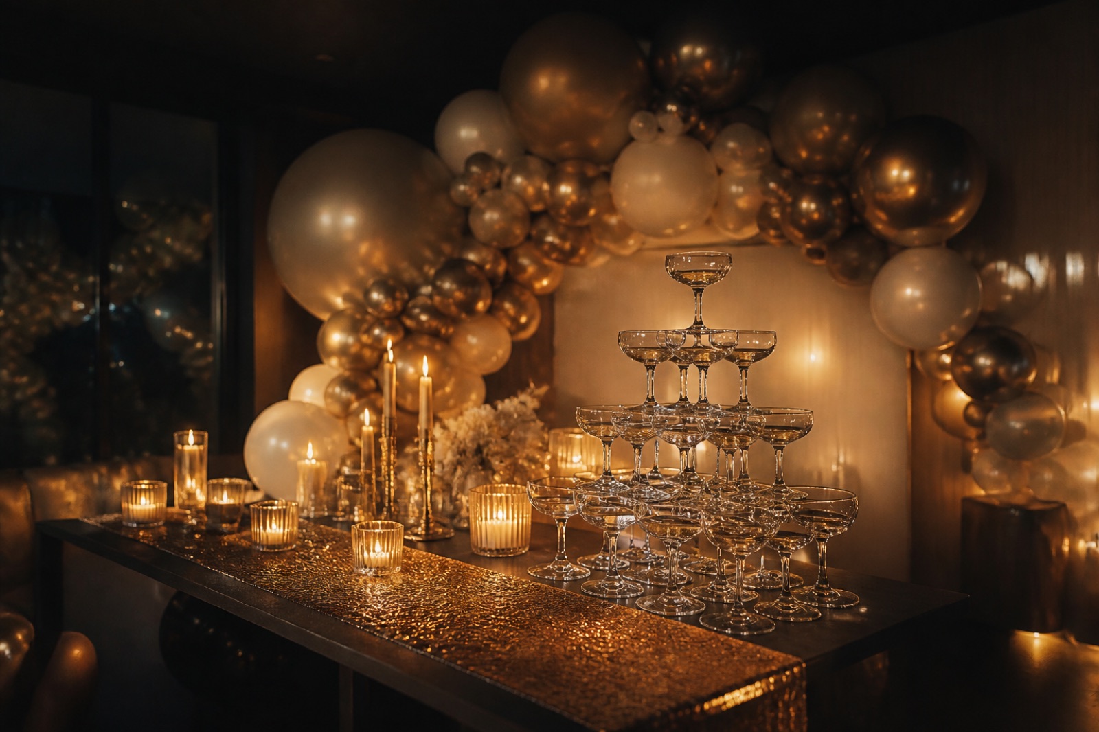 Balloons at a milestone birthday